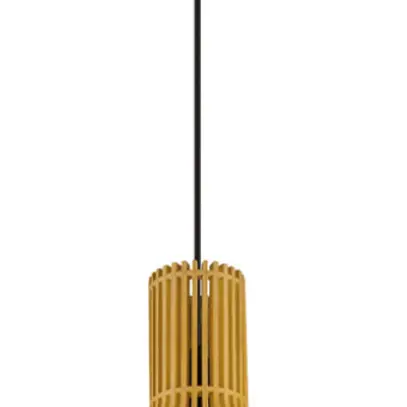 Luminaire suspendu SLV WUD ballshape E27 1×60W direct Ø320mm brun 