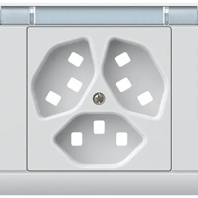 Kit frontal INC kallysto, pour prise INC 3×type 23, a.porte-étiquette, blanc 