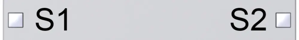 Taste SIDUS 4/8f zu Tastsensor mit Aufdruck S1/S2, alu 