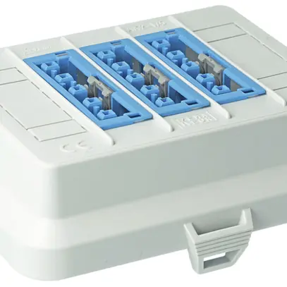 Pièce frontale AGRO AT7746, pour AK2, 3×WINSTA MIDI 5P DALI bleu, 125×100mm 