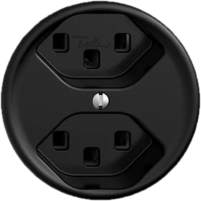 Prise STANDARDdue 2×T23 noir 