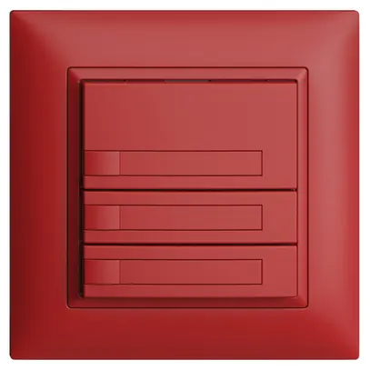 Pulsante KNX RGB INC EDUE FMI, 250mW, s.LED, c.carta, 3×pulsante, 1×tasto, ber 