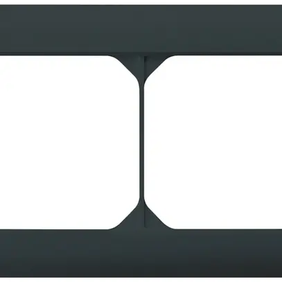 Telaio di copertura INC kallysto.line 1×2 nero orizzontale 92×152mm 