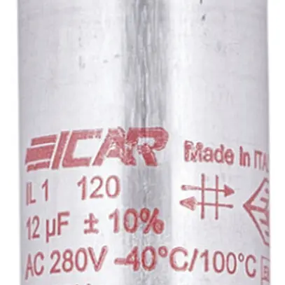 Condensateur ICAR IL 1/120 30X103MM 12µF 250V p.luminaire (parallèle) Ø30×103mm 