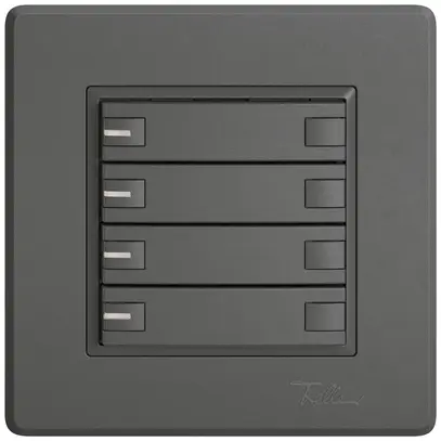 Poussoir KNX RGB ENC EDIZIO.liv SNAPFIX® capteur temp.RGB-LED 4× comm.2T grf 