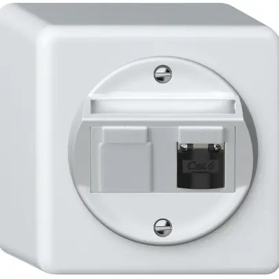 Boîte de raccordement AP origin RJ45 8(8) cat.6 oblique blindé 88×88×54mm blanc 