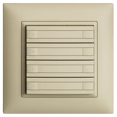 Pulsante KNX RGB INC EDUE FMI, 250mW, c.LED RGB, carta, 4×pulsanti, C.2×T., van 