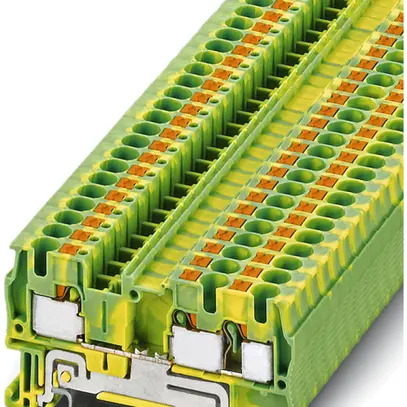 Morsetto di passaggio Push-In TWIN 0.2…6mm² verde/giallo 