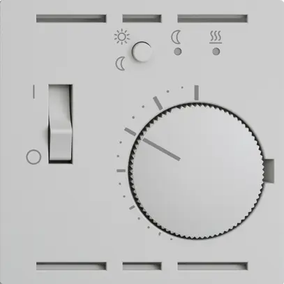 Termostato ambiente INC EDIZIOdue grigio chiaro, con sonda e orologio 