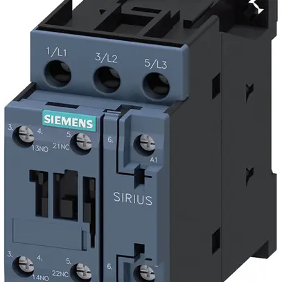 Contattore di potenza Siemens SIRIUS 3RT2 230VAC 3P 9A +1Ch a vite 