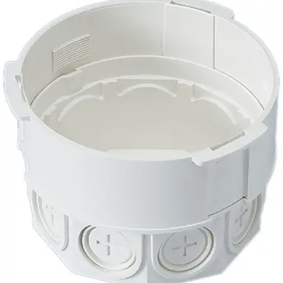 Boîte R&M Ø95 pour boiseries 9×M20 sans couvercle blanc 
