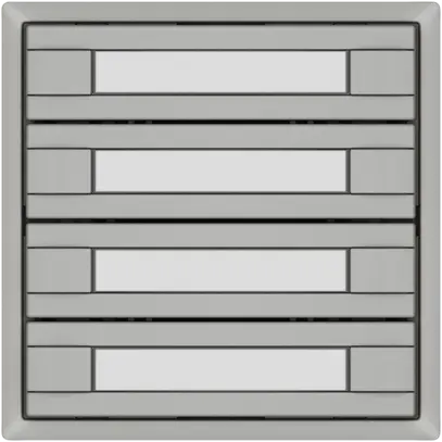 Poussoir KNX RGB EDIZIO.liv SNAPFIX® capteur temp.s.LED étiqu.4× comm.2T grc 