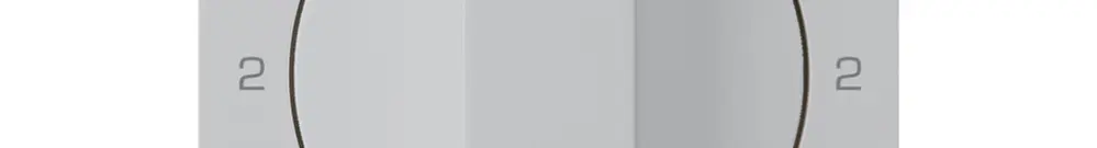 Kit frontale per interruttore rotativo S3 60×60mm kallysto 2-1-2-1 grigio chiaro 