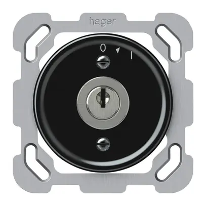 Pulsante rotativo INC origin con cilindro 1P 0<1 10A 230V 77×77mm nero 