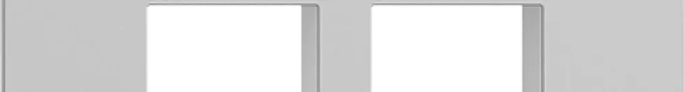 Kit montaggio EDIZIOdue F, uscita dritta, per 2×Keystone, grigio chiaro 