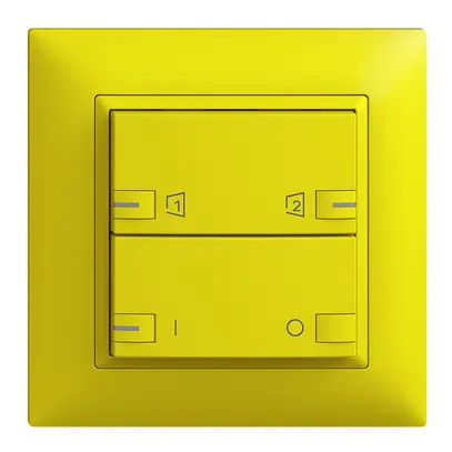 Kit frontal ENC EDIZIOdue zepAIR ON/OFF 1C S1/S2 avec LED lemon 