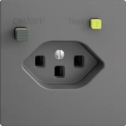 Presa INC EDIZIOdue T23 FI 30mA F, grigio scuro 