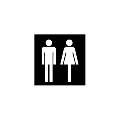 Foglia simb.WC signori+signore EDIZIOdue nero 42×42 per lamp.LED 