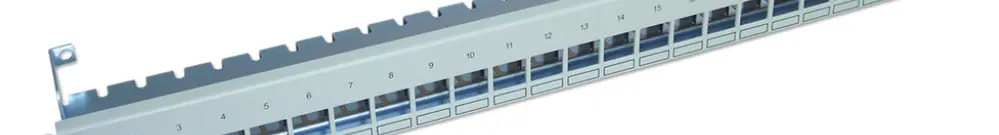 Panneau de distribution 19" BKS NewLine p.24 intérieurs 4P 1UH terre LC gris 