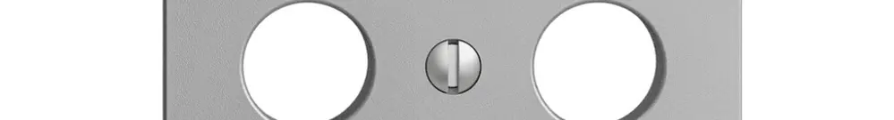 Placca frontale EDIZIOdue silver per presa di antenna per SAT 