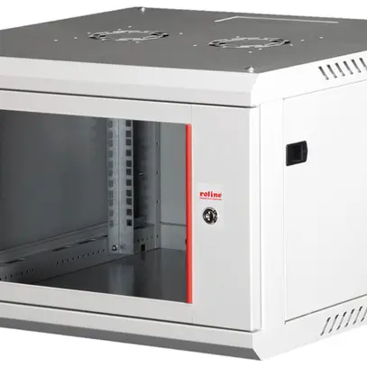 Coffret mural 19" ROLINE Basic Plus 600×379×600mm 6UH 1×porte acier gris 