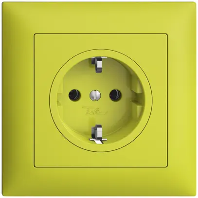 Prise SCHUKO ENC EDIZIOdue FMI, 16A, 250VAC, L+N+PE lemon 