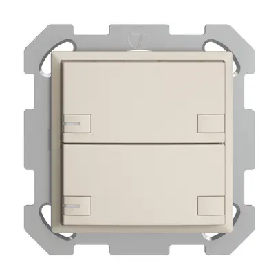 Poussoir KNX RGB ENC EDUE, 250mW, a.LED RGB, 2×poussoir, comm.2×touches, crema 