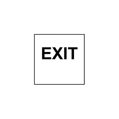 Foglia pos.simbolo 'EXIT' EDIZIOdue nero 42×42 per lamp.LED 