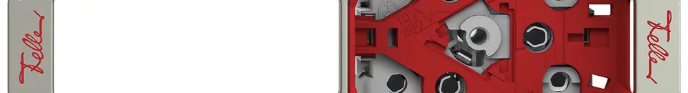 Combinaison ENC Feller SNAPFIX® horizontal vide - 3×T13 