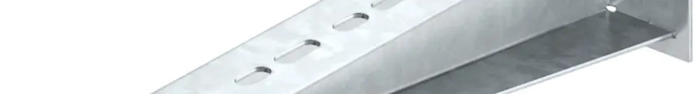 Console pour mur/poteau Bettermann MWAG 12 21 FS pour caniveau à grille 210mm 