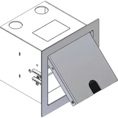 Scatola di raccordo murale cromato 120×120mm Woertz 