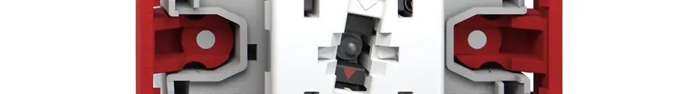 Interrupteur à poussoir lumineux Feller SNAPFIX® 6/1L lent.lat.KS ro 