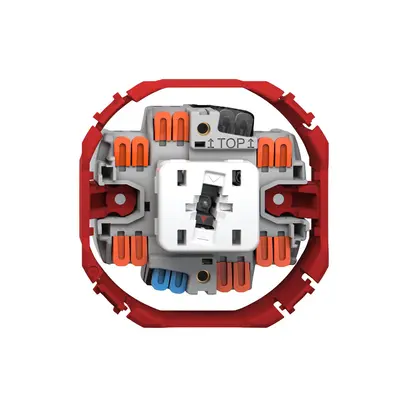 Interrupteur à poussoir lumineux Feller SNAPFIX® 6/1L lent.lat.KS ro 