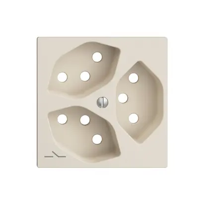 Placca frontale 3×T13,S EDIZIOdue crema 