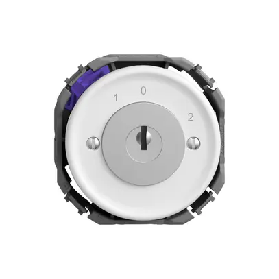 Interrupteur à clé STANDARDdue a.KABA 1007F/5000 a.1×retrait 3P 1-0-2 p=67mm bc 