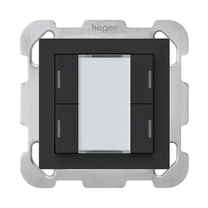 Tasto INC kallysto B KNX 4× LED RGB s/e-link nero 