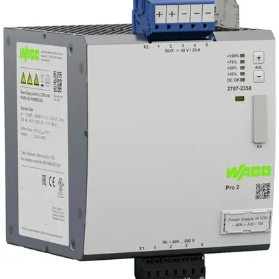 Alimentazione INS WAGO Pro 2 340…550V 480…780V 48…56V 20A 960W 7UM 