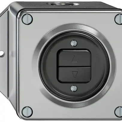 Poussoir stores AP ELEMENT 1P 2 touches aluminium 