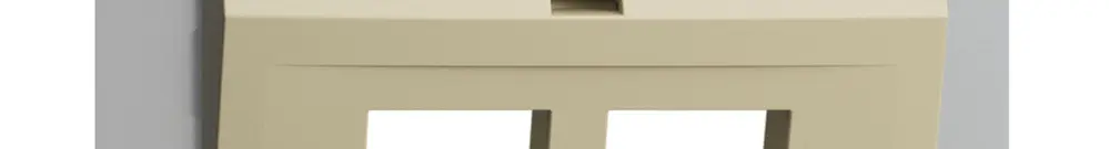 Kit d.montage ENC Edue FM, avec capot d.sortie oblique, pour 2×Keystone, vanille 