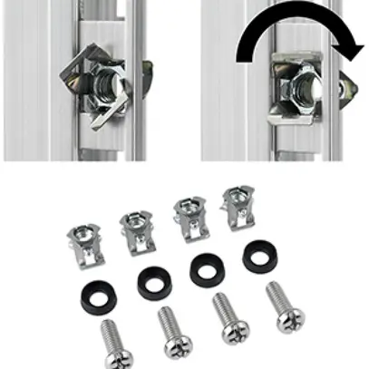 Garniture de fixation 19" Minkels Easy, 100 pcs. 