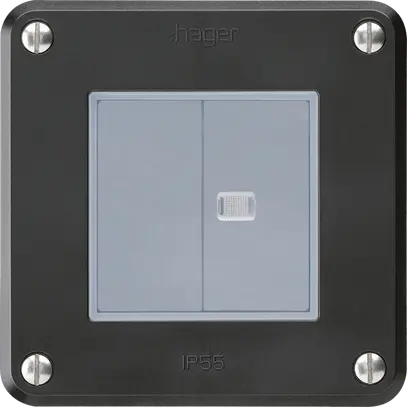 Interrupteur ENC robusto IP55 schema 3+3 1×lumineux noir pour combinaison 