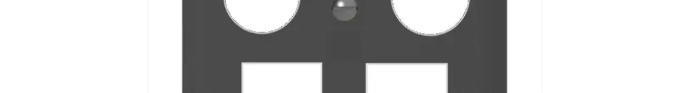 Kit frontal SIDUS Z/E anthracite R&M HWSforte 3×coax.MD 2×RJ45 