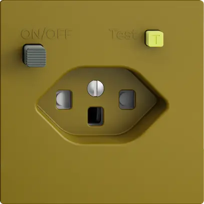 UP-Steckdose EDIZIOdue T23 FI 30mA F, shutter, olive 
