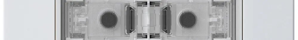Poussoir KNX ENC KPR p.6×touches 6×points actionnables LED blanc 