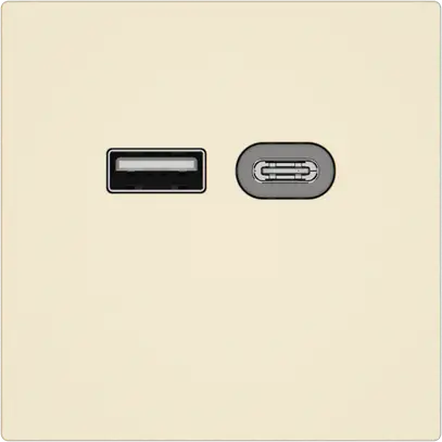 Prise de charge USB EDIZIO.liv SNAPFIX® 230VAC 18W 1×USB A 1×USB C cr 