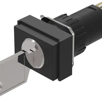 Interruttore a chiave EAO 51 1NO 1NC racc.saldar.riposo (a)-cliccato (a) 18×24mm 