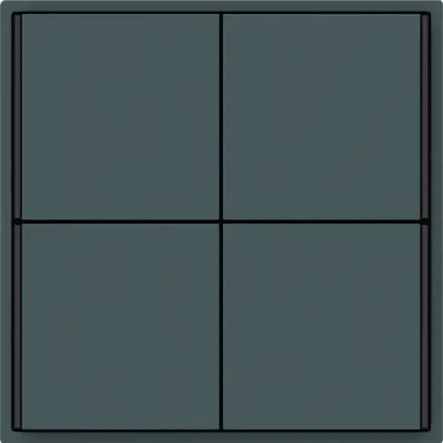 Poussoir KNX KAL 4×touches 4×points actionnables LED anthracite 