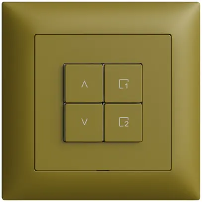Stazione secondaria INC 1K/4T per interruttore tapparelle scena Edue Wiser olive 