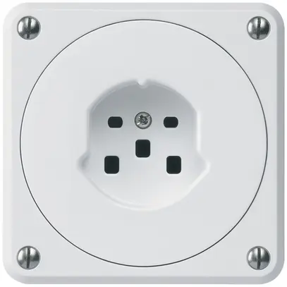 Prise ENC HA robusto type 25 avec bornes enfichables blanc 
