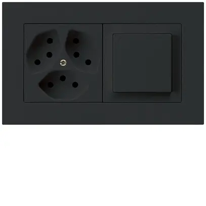 Combinaison ENC kallysto.pro grd.I-I horizontale 3×type 13+interr.S3 noir 